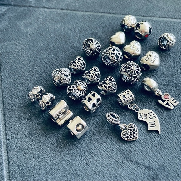 Pandora Bracelets Charms Spacers Stoppers Sterling Silver & Gold, ASK FO… - Picture 8 of 12